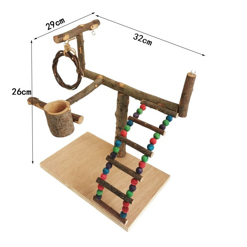Solid Wood Bird Training Station