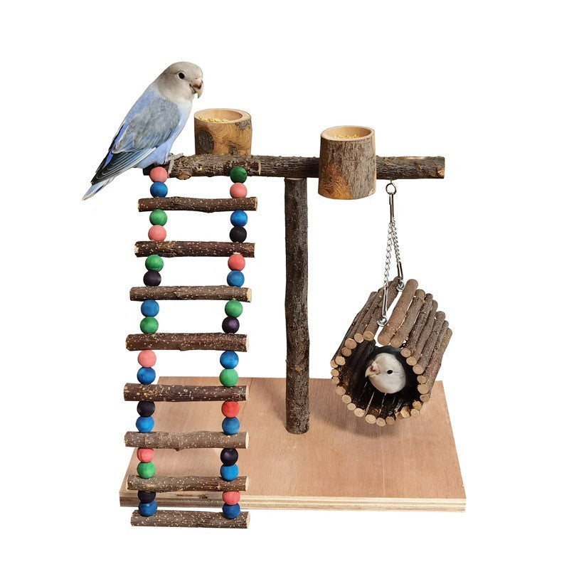 Solid Wood Bird Training Station